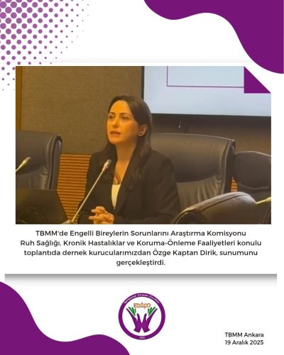 TBMM ENGELLİ BİREYLERİN SORUNLARINI ARAŞTIRMA KOMİSYONUNDA SUNUM YAPTIK